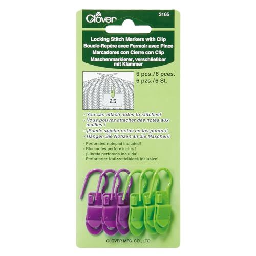 Clover Steekmarkeringen met clip, meerkleurig, 3,27 x 10,25 x 17,87 cm CL3165