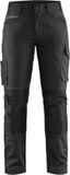 Blåkläder Dames service werkbroek met stretch 7195-1330 - Zwart/Donkergrijs - D19