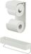 Sealskin brix - dubbele wc rolhouder inclusief wandrek met handdoekrek - 35 cm - wit