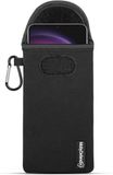 MobyDefend Samsung Galaxy S23 Plus (S23+) Neopreen Pouch Met Karabijnhaak - Insteek - Riemlus - Zwart