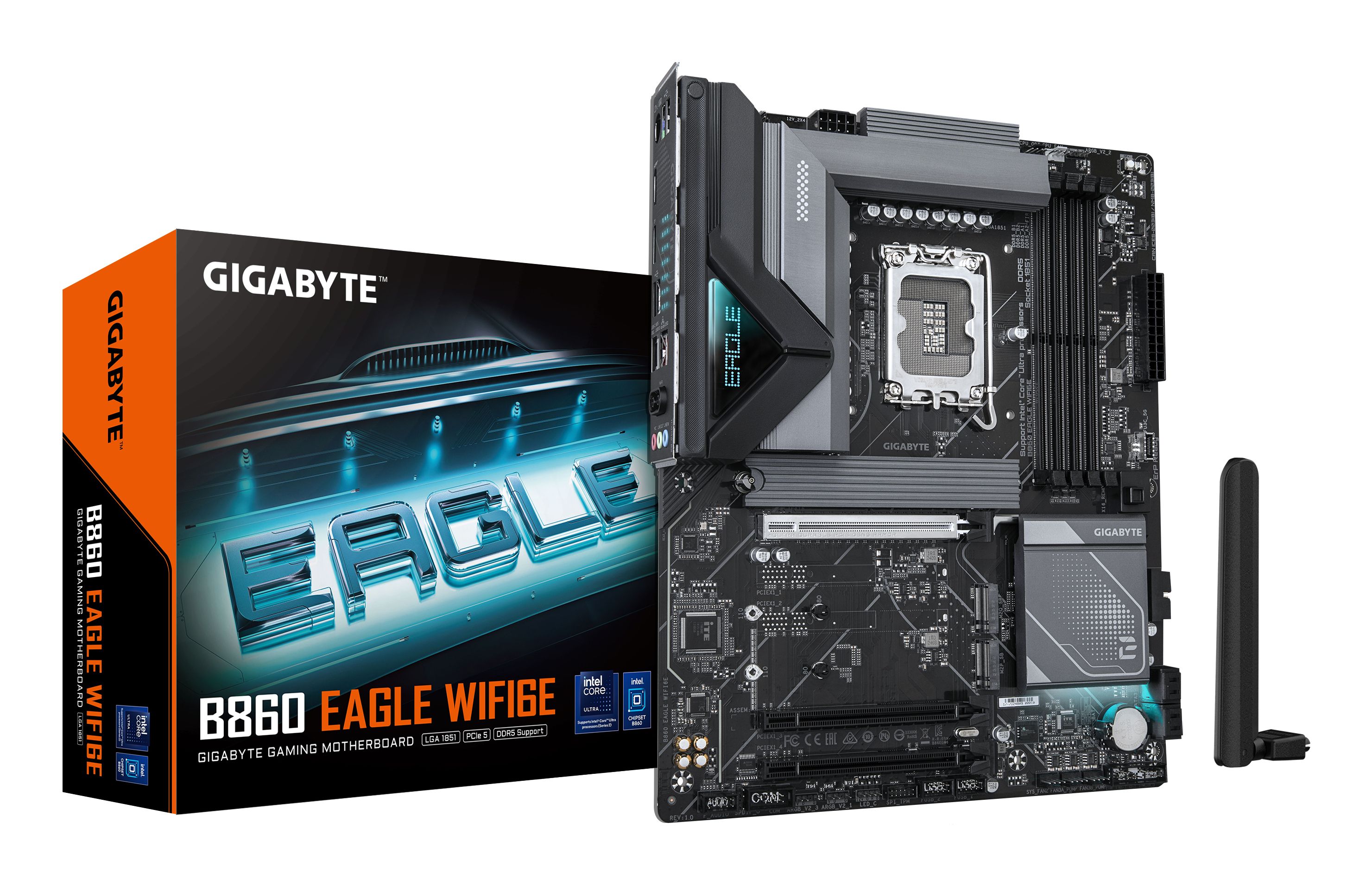 GIGABYTE B860 EAGLE WIFI6E Moederbord - Intel B860 - LGA 1851 - ATX