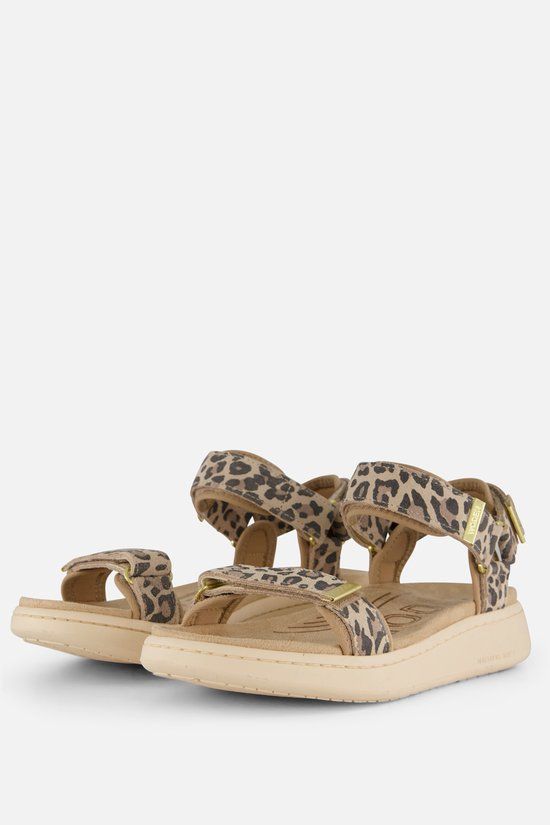 Woden Sandalen Line Suede Vrouwen Leopard 38