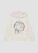 s.Oliver Sweatshirt met capuchon voor jongens met print op de voorkant, wolwit, maat 92/98