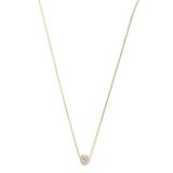 Isabel Bernard Rivoli Aélys IB340137 Dames Ketting 14 karaat Goud Zirkonia Wit 41-45 CM