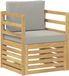 vidaXL Tuinbank set Polyester Wit en lichtgrijs