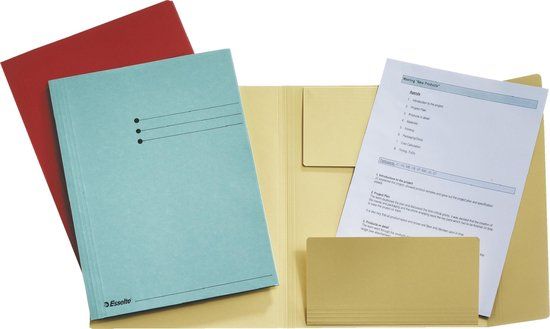 Esselte manilla 3-klepsmap - blauw
