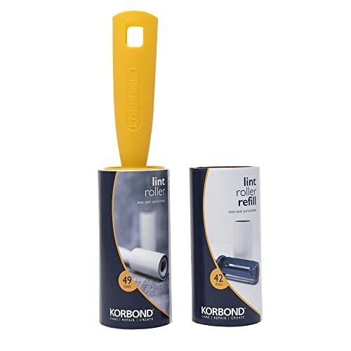 KORBOND Lint Roller & Refill Set - 91 vellen - geschikt voor alle stoffen