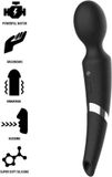 BLACK&SILVER Beck Rechargeable Silicone Massager and Suctioner - Black