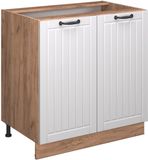 Vicco Fame-Line Keukenonderkast – 80 cm met legplank, zonder werkblad Wit Landhuis