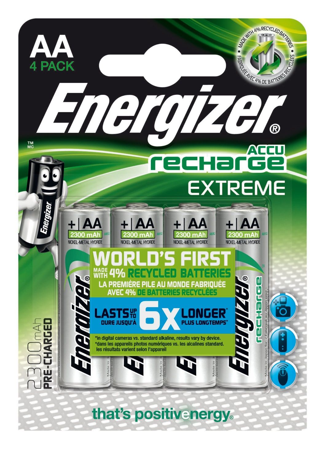 Energizer Recharge Extreme 2300 AA - 4 Pack