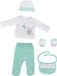 Interbaby Babykledingset Olifant Katoen Mint Maat 50/68 5-delig