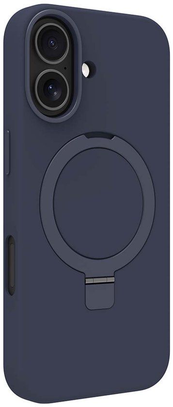 dbramante1928, Hoesje geschikt voor iPhone 17 - Roskilde Kickstand MagSafe met Ring Standaard, Marineblauw