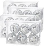 Cepewa Disco Kerstballen - 24 stuks - Zilver - 3.2 cm - Glas