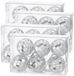 Cepewa Disco Kerstballen - 24 stuks - Zilver - 3.2 cm - Glas