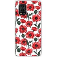 Xiaomi Mi 10 Lite Fleurs de pavot bedrukt siliconen hoesje