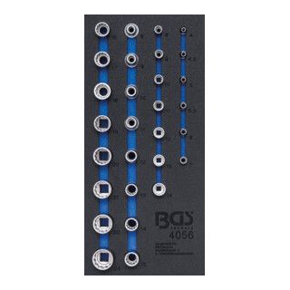 BGS Werkplaatswagen Inzet - Dopsleutelinzetstukken 6.3mm (1/4") & 12.5mm (1/2") - 29 Delig