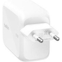 Belkin Oplader USB C 67W met uittrekbare USB-C kabel (1m) en USB-C poort, USB C Charger, GaN iPhone Oplader, Snel Opladen iPhone 17 en 16 Serie, Galaxy S26 Serie, AirPods, Tablet, MacBook, Chromebook