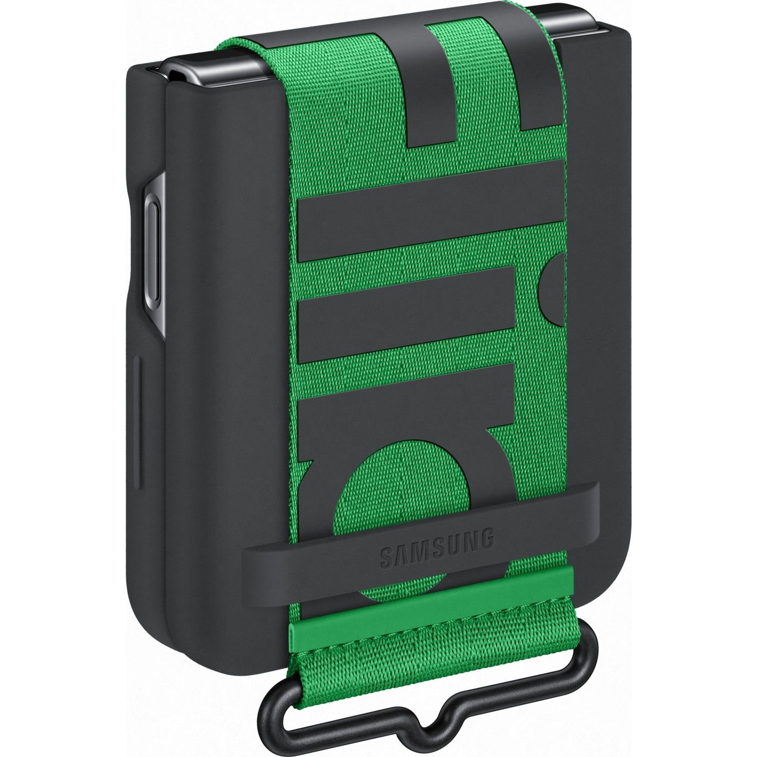 Samsung Galaxy Z Flip4 Silicone Cover with Strap - Black