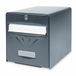 Burg-Wächter brievenbus gestandaardiseerd, staal, verzinkt, met deur om te openen, stopper, 2 deuren, waaronder een glasplaat, balkon, antraciet