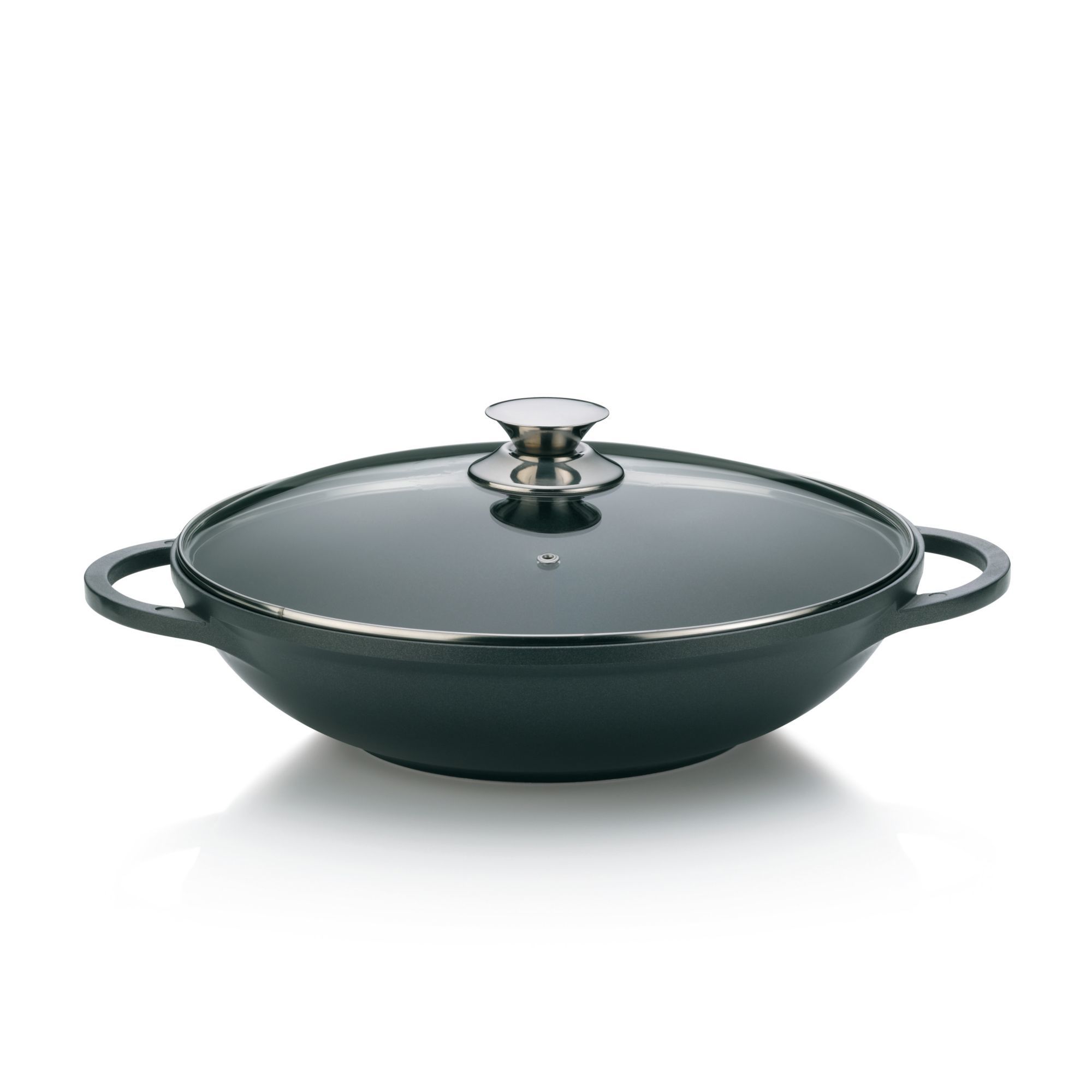 Kela Kerros Wokpan - 32 cm - Zwart - Met Deksel