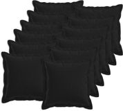 vidaXL - Kussensloop - 12 stuks - Zwart - 45 x 45 cm