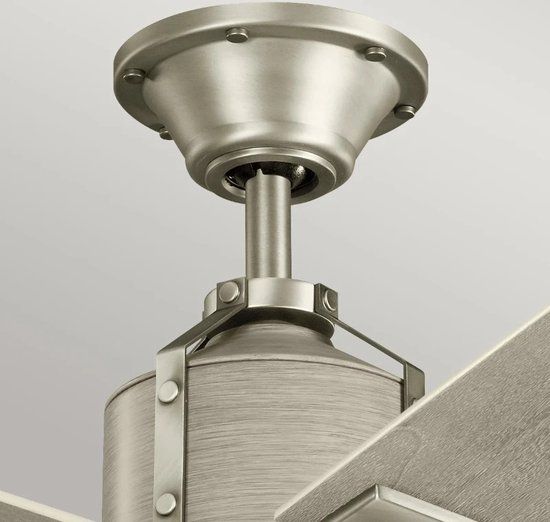 Kichler Plafondventilator Colerne 52in / 132cm geborsteld nikkel met LED verlichting