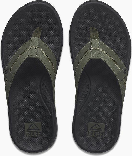 Reef Cushion Phantom 2.0 Olive/Gum Heren Teenslippers - Zwart/Olijfgroen - Maat 42