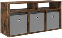 vidaXL Laagkast met lade Gerookt eiken 87 x 27,5 x 43 cm