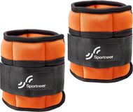 Manchettes de poids réglables, 1-4,6 kg, pour fitness et course à pied, couleur orange