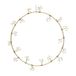 Couronne, baies blanches, laiton, 23 cm