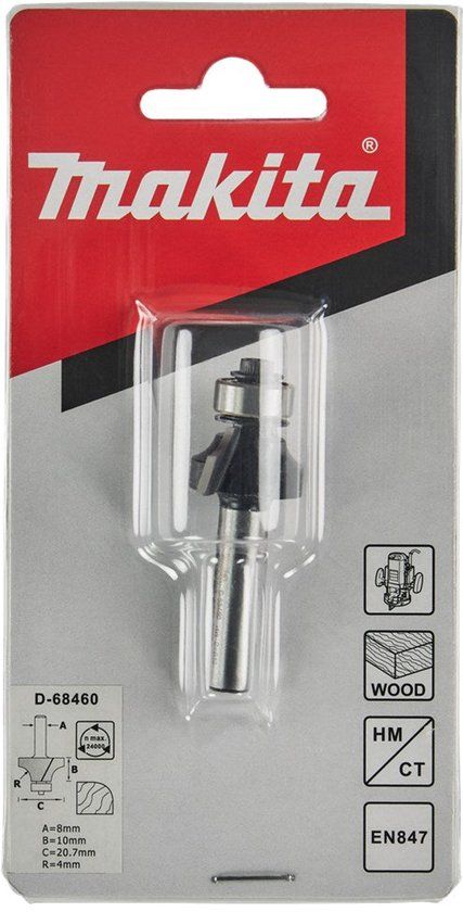 Makita Accessoires Makita Afrondfrees lag R4 S8 - D-68460