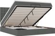 vidaXL Ottoman Bed with Mattresses 200x200cm Fabric Dark Grey