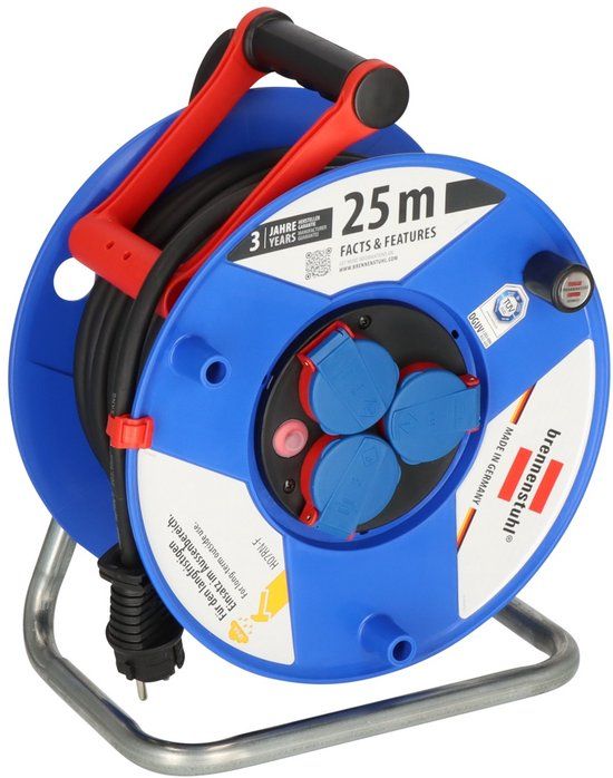 Brennenstuhl Garant IP44 - Kabelhaspel - 25m - Blauw