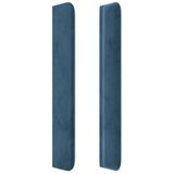 VidaXL Hoofdbord met randen 203x16x78/88 cm fluweel donkerblauw