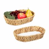 Relaxdays Set van 2 fruitschalen van waterhyacint