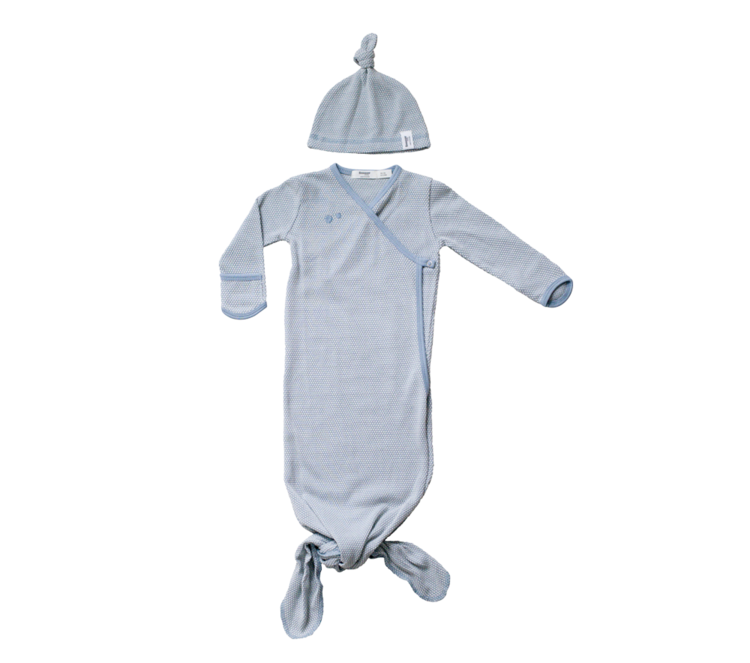 Snoozebaby Geboortecocon incl. Muts - Fresh Blue