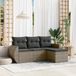 Maison Exclusive - Ensemble de jardin, composé de 4 pièces avec coussins, gris, fabriqué en polyrotin