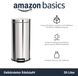 Amazon Basics ronde cilindervormige prullenbak met softclose-functie, roestvrij staal, 30 l