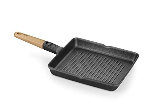 SANTOS einsetzbare Grillpfanne/Einsatzpfanne - Edelstahl - 31,7x45x4cm - Füllhöhe 3,5 cm - Abnehmbare Tragegriffe - für Napoleon LE-Serie