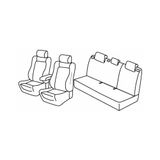 Set Superior Set stoelhoezen grijs/zwart compatibel met Toyota Auris 5p (12/12>05/15)