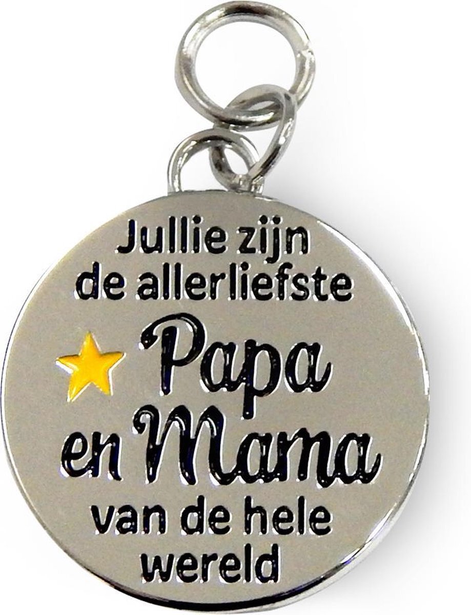 Charms for you Bedeltje - Papa & mama -
