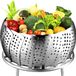 Casserole vapeur en acier inoxydable sans marque, réglable, rond, argent, 25 cm