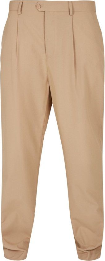 Urban Classics Straight Pleat-Front Broek - Beige - W31