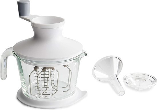 Betty Bossi Küchenflatz roerapparaat van glas – met het keukenapparaat lukt de room, de mayonnaise en de eiwitsneeuw in een handomdraai