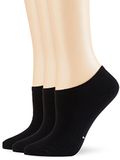 POMPEA Katoenen enkelsokken (verpakking van 3 stuks) voor dames, Zwart (Zwart 0071), 35-38