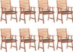 Maison Exclusive - Chaise de salle à manger d'extérieur lot de 8 et coussins acacia massif