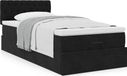 Maison Exclusive - Cadre de lit ottoman avec matelas, noir, 100x200 cm, velours