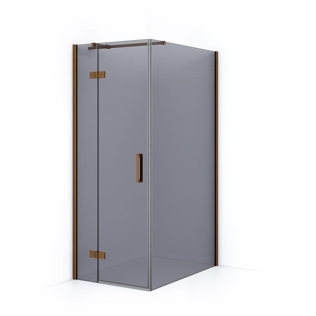 Maxaro Douchecabine Diamond 120x80cm 8mm Rookglas Veiligheidsglas Koper