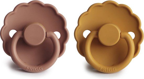 FRIGG Fopspeen Daisy Honey Gold/Rose Gold 0-6 Months (2 Pieces)