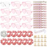 Accessoires de mariage Lot de 36 : Lunettes de soleil en forme de cœur et bracelets